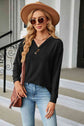 Unique Style V-Neck Long Sleeve Blouse