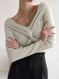 Twisted Long Sleeve Knit Top