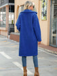 Royal Blue Collared Neck Button Down Coat