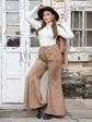 Mocha Plus Size Pocketed Flare Pants