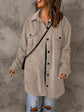 Drop Shoulder Autumn Button Down Collared Coat