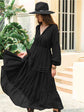 Black Midi Tiered Dress