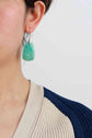 Mint Blue Natural Stone Dangle Earrings