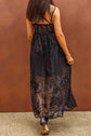 Black Lace Crisscross Maxi Dress