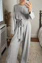 Light Gray Prime Round Neck Jumpsuit