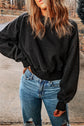 Double Take Round Neck Open Back Sweatshirt