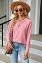 Unique Style V-Neck Long Sleeve Blouse