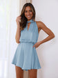 Halter Neck Sleeveless Mini Dress