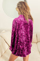 BiBi Fuchsia Button Up Long Sleeve Shirt