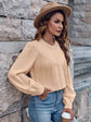 Round Neck Puff Autumn Sleeve Shirt