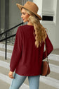 Unique Style V-Neck Long Sleeve Blouse