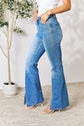 Front Slit Flare Jeans