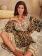 Floral Bohemian Smocked Balloon Sleeve Dress